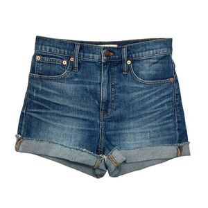 Madewell Jean Shorts Women's Size 25 Blue High Rise Summer Denim Shorts